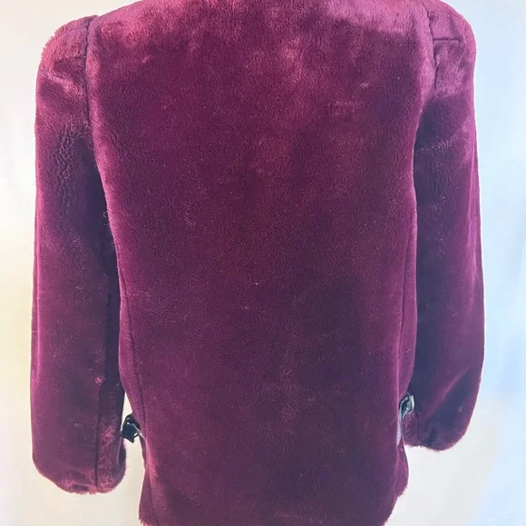 Vtg Sasson Juniors Sz 9 Full Zip Faux Fur Coat - Picture 6 of 16